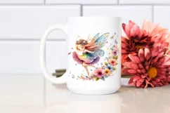 Small Cute Fairy Tumbling with Petals | Sublimation | Product Image 2