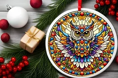 Round Christmas Ornament Sublimation|Clipart Product Image 2