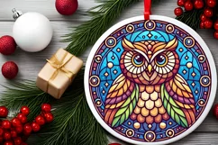 Round Christmas Ornament Sublimation|Clipart Product Image 2
