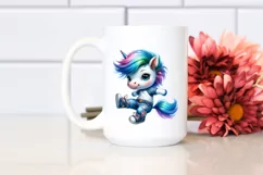 revolted Baby Unicorn Jumping PNG Product Image 2