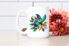 Butterfly with Plant Leaves PNG Product Image 2