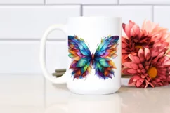 Butterfly with Plant Leaves PNG Product Image 2