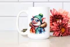 Adorable Baby Pig Posing PNG Product Image 2