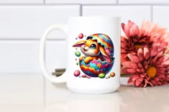Watercolor Colorful Easter Clipart |T-shirt, Mug, Tumbler Product Image 2