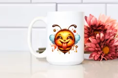 Vibrant Bee Portrait Tongue Wind Clipart Product Image 2