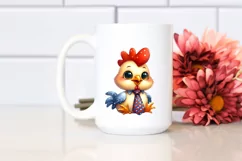 Funny Baby Rooster in Tie | Clipart Product Image 2