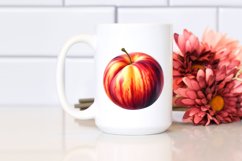 Watercolor Nectarine | Sublimation Clipart Product Image 2