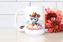 Baby Unicorn Cowboy Lofty Cloud | Sublimation | Clipart Product Image 2
