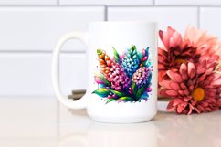 Colorful Stained Hyacinth Watercolor Clipart Product Image 2