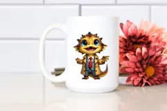 Watercolor Dragon Big Eyes Tie | Clipart Product Image 2