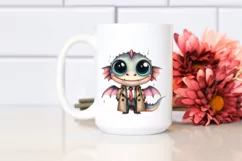Watercolor Dragon Big Eyes Tie | Clipart Product Image 2