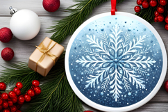 Round Christmass Ornament PNG Product Image 2