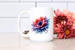 Shiny Anemone Watercolor Splash | Sublimation Clipart Product Image 2