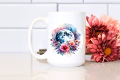 Vibrant Moon with Flowers | Clipart Product Image 2