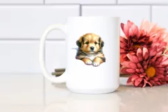 Colorful Baby Dog | Sublimation | Clipart Product Image 2