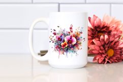 Colorful Abstract Vibrant Bouquet | Sublimation | Clipart Product Image 2