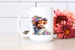 Cute Baby Highland Cow | Sublimation | Clipart Product Image 2