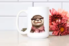 Funny Otter with Diva Look | Humor Clipart Product Image 2