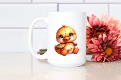 Vibrant Brownish Baby Plush Duck | Sublimation Clipart Product Image 2