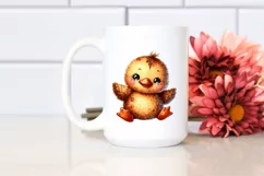 Vibrant Brownish Baby Plush Duck | Sublimation Clipart Product Image 2