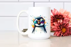 Colorful Quirky Penguin Art Clipart Product Image 2