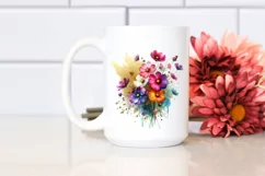 Vibrant Cosmos Gold Foil | Sublimation | Clipart Product Image 2