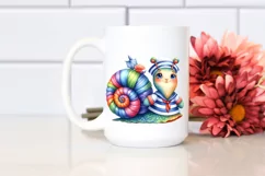 Colorful Snail Sailor Suit | Sublimation | Clipart Product Image 2