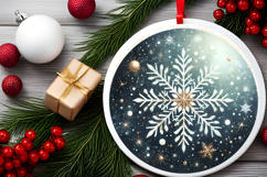 Round Christmass Ornament PNG Product Image 2