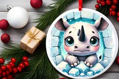 Round Christmas Ornament Sublimation|Clipart Product Image 2