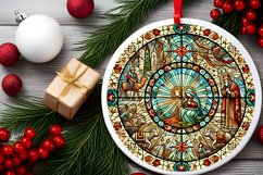 Round Christmas Ornament Sublimation|Clipart Product Image 1