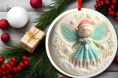 Round Christmas Fairy PNG Product Image 2