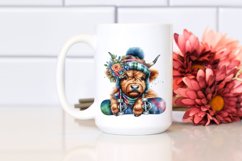 Highland Cow with Snowboard, PNG Product Image 2