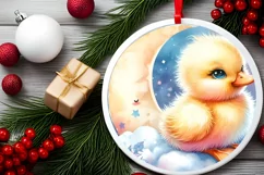 Digital Painting Christmas Duck PNG Product Image 2