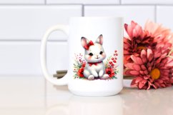 Colorful Sitting Baby Rabbit Watercolor Clipart Product Image 2