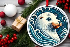 Round Christmas Ornament Sublimation|Clipart Product Image 2