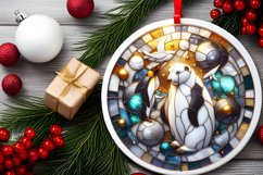 Round Christmas Ornament Sublimation|Clipart Product Image 1