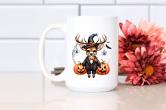 Funny Watercolor Deer with Halloween Suit | Sublimation | Product Image 2