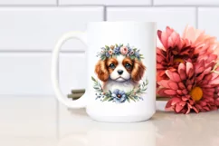 Watercolor Baby Cavalier King Charles Spaniel Clipart Product Image 2