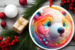 Pastel Christmas Polar Bear PNG Product Image 2