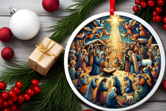 Round Christmass Ornament PNG Product Image 2