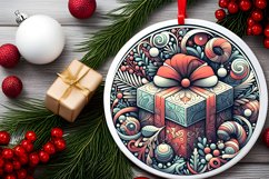 Round Christmas Ornament Sublimation|Clipart Product Image 2