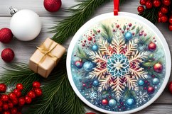 Round Christmas Ornament Sublimation|Clipart Product Image 2