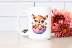 Colorful Smiling Baby Deer in Pocket | Clipart Product Image 2