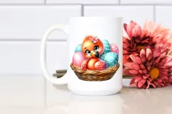 Cute Colorful Baby Flamingo in Egg Basket Product Image 2