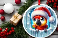 Round Christmas Ornament Sublimation|Clipart Product Image 1