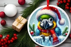 Round Christmas Ornament Sublimation|Clipart Product Image 1
