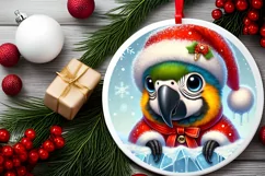 Round Christmas Ornament Sublimation|Clipart Product Image 1
