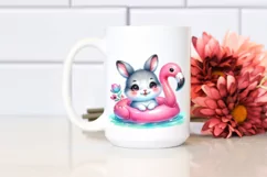 Colorful Smiling Baby Arctic Hare | Clipart Product Image 2