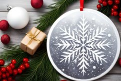 Round Christmas Ornament Sublimation|Clipart Product Image 2