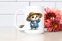 Cute Watercolor Baby Bear | Sublimation | Clipart Product Image 2